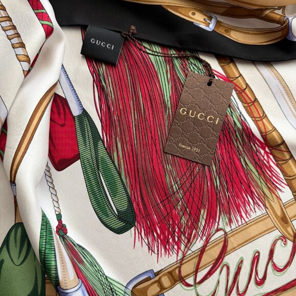 New Gucci Equestrian Silk Scarf - Picture 8 of 16